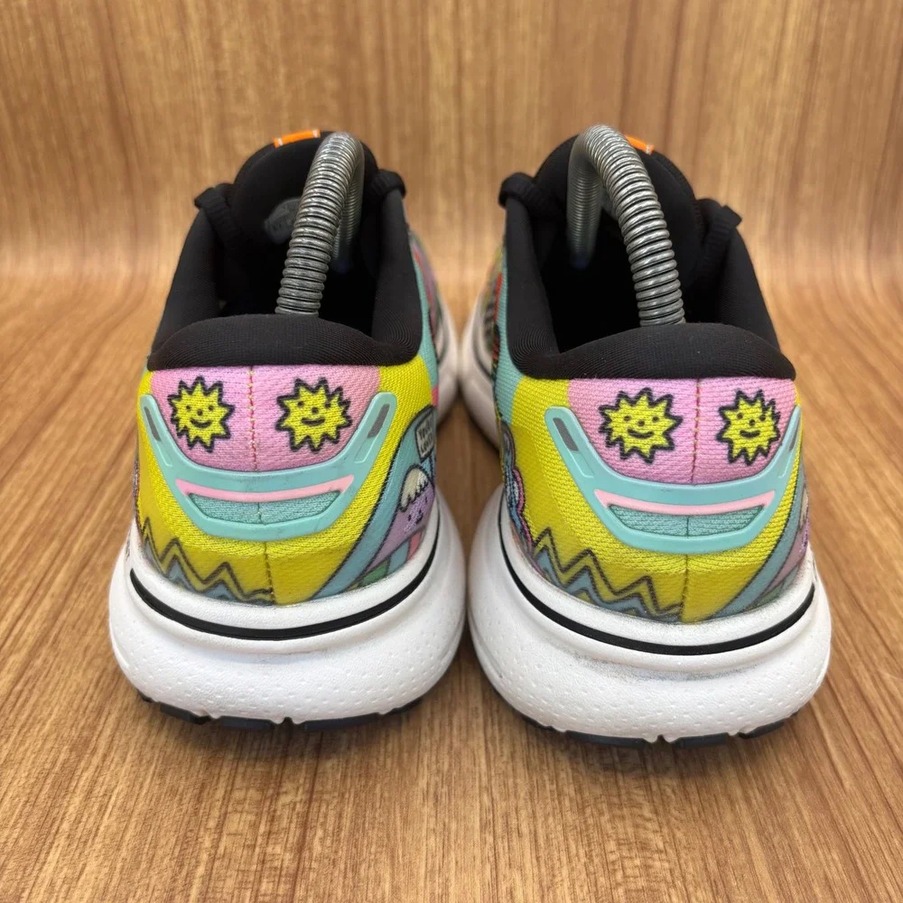 Brooks Ghost 15 Pride Running Shoes Womens 9.5 Multi-Color Doodle 1203801B058